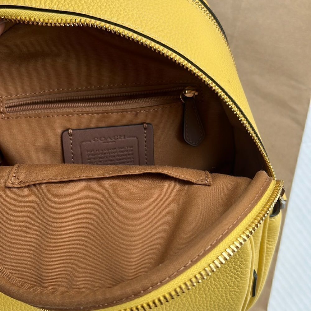 Coach Mini Court Backpack in Retro Yellow - Picture 12 of 15